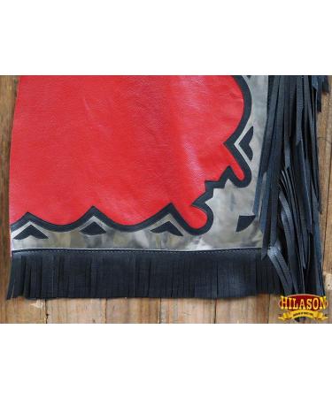 HILASON Maroon Bull Riding Leather Western Chaps - Rodeo Bull Riding Gear - Buy Online on GoSupps.com
