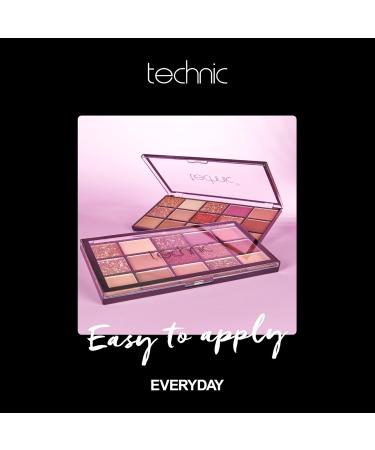 Technic Invite Only Eyeshadow Palette - 15 Blendable Shades | Highly Pigmented Glitters, Shimmers & Mattes | Pinks, Berries, Neutrals | 22.5g - Buy Online on GoSupps.com