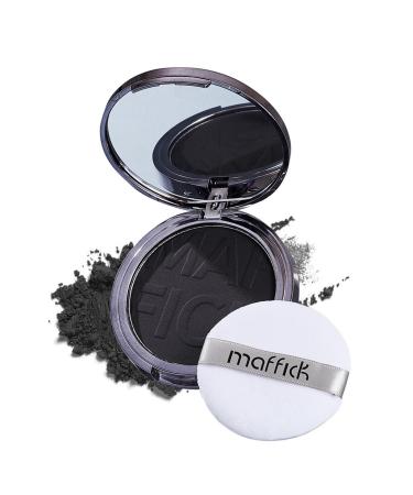 Black Pressed Fixing Powder, Hair Root Powder, Hide Hair Loss, Oil Control and Long-Lasting Makeup, Waterproof and Sweat Resistant, Coverage