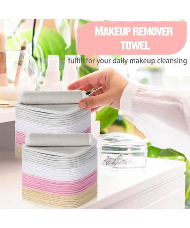32 Pcs 5x5 Inch Soft Reusable Makeup Remover Pads - Microfiber Cloths for Eye Face - Washable Towel for Women - Classic Color - Buy Online on GoSupps.com