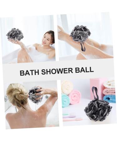 Beavorty 4pcs Charcoal Bath Ball & Shower Scrubber - Loofah Balls for Spa-Like Bathing | Bubble Maker Bathroom Accessories - Buy Online on GoSupps.com