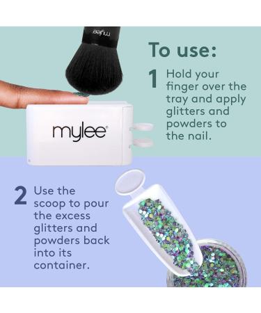 Mylee Glitter Catcher - Dual Bowl Design for Glitter & Dip Powder | Vegan & Cruelty-Free Online | Shop Internationally - Buy Online on GoSupps.com