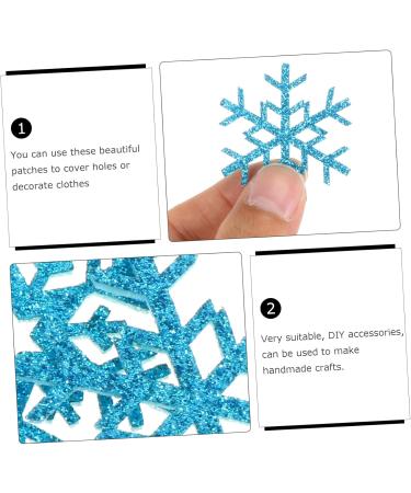 COHEALI 90 Pcs Snowflake Stickers Decals Snowflake Embroidered Patches Sewing Accessories Flash The Fabric - Buy Online on GoSupps.com