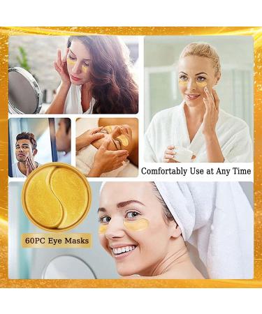 Tongyend Under Eye Patches Hydrogel Collagen Under Eye Masks Eye Bags Remover Anti Wrinkle Patches Dark Circles Under Eye Treatment Moisturising Eye Masks for Puffy Eyes Neutral Skincare Products-60pc Gold - Buy Online on GoSupps.com