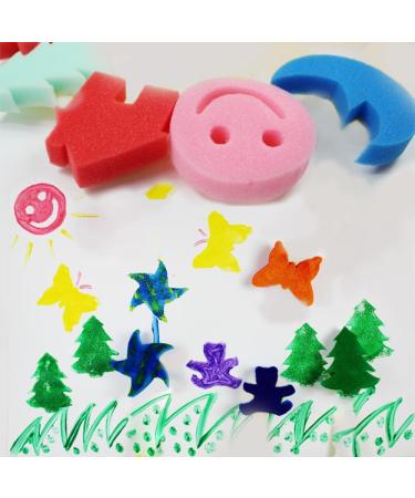 LEOBRO 30pcs Sponge Painting Shapes for Toddlers - Assorted Patterns for Early Learning - Buy Online on GoSupps.com