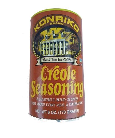 Konriko - Creole Seasoning 6 oz (Pack of 3) - Wheat Free - Gluten Free - No MSG