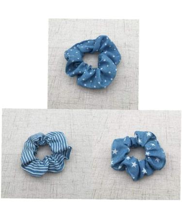 Denim Elastic Hair Bands Ropes Hair Scrunchies Ponytails Soft Hair Ties Hair Accessories for Cool Women and Girls - Buy Online on GoSupps.com