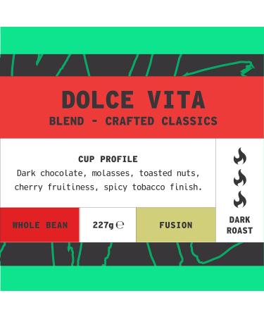 Coffee Beans 1kg Bag Whole Bean Coffee Dolce Vita Blend Coffee Beans Chocolate Nuts & Fruits Notes 100% Arabica & Robusta Dark Roast Fresh Coffee Single Origin (We Are Coffee Co) Whole Bean 1 kg (Pack of 1) - Buy Online on GoSupps.com