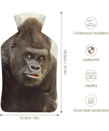Cute Chimpanzee Hot Water Bottle with Plush Cover - Cozy Hand Warmer for Adults & Kids 26.5x15.3cm - International Shipping Available - Buy Online on GoSupps.com