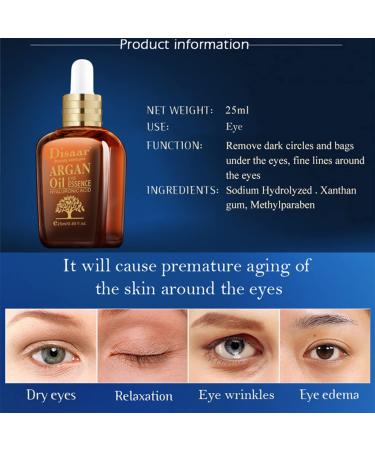 Argan Oil Eye Essence with Hyaluronic Acid | Anti-Wrinkle & Anti-Aging Eye Treatment - 25ml - Buy Online on GoSupps.com