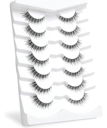 Fluffy Mink Lashes 12mm - Natural Look, Lifting Effect, Volume - 7 Pairs - Buy Online on GoSupps.com