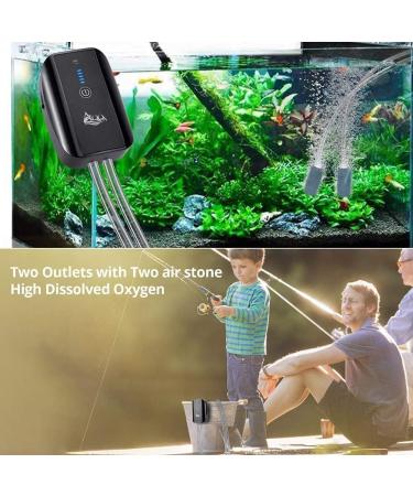 AQQA 5W Quiet Aquarium Air Pump - Multifunctional Oxygen Pump for Fishkeeping & Aquatic Life - Ideal for Outdoor & Indoor Use - Buy Online on GoSupps.com