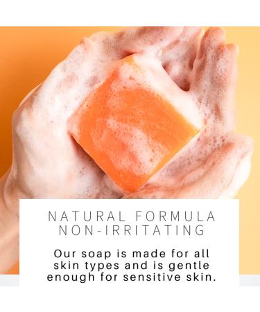 Organic Turmeric Soap Bar - Natural Face & Body Cleanser with Vitamin E Coconut & Almond Oil | 3.53oz Handmade for Acne & Smooth Skin - Buy Online on GoSupps.com