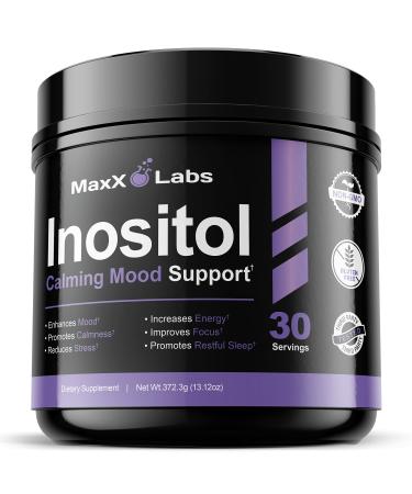 MaxX Labs Inositol Calming Mood Support for Focus and Energy - 30 Servings of 12g