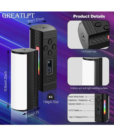 RGB Magnetic Handheld LED Light Wand | 0-360 Full Color, 2500-8500K Dimmable, Rechargeable Video Light for YouTube, TikTok, Vlog | CRI95 - Buy Online on GoSupps.com