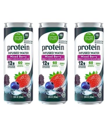 Protein Infused Water Mixed Berry Flavored 12 fl oz Pack of 3