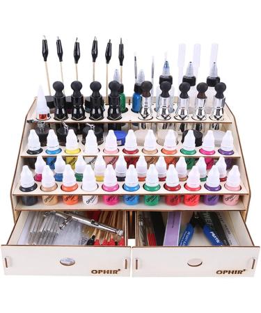 OPHIR Wooden Paint Rack Stand with Cabinet Holder for 58 Bottles - Paints Organizer & Storage Solution - Buy Online on GoSupps.com