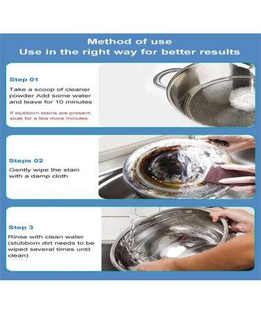 Foam Rust Remover Multi-Purpose Foam Cleaner Rust Remover Kitchen General Cleaning Powder Rust Removal and Polishinglasting Shiny 1 PCS - Buy Online on GoSupps.com