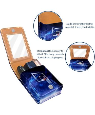 Buy Leather Lipstick Case Organizer with Mirror - Mini Lipstick Holder Bag | Abstract Basketball Hoop Pattern Z016z5gubj - International Shipping Available - Buy Online on GoSupps.com