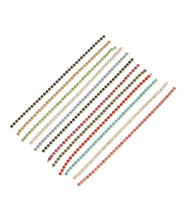 Housoutil 1 Box Nail Art Accessories Rhinestone Nail Chain Faux Nails Fingernail Ornaments Gold Nail Rhinestones Chain Nail Chain Decors Nail Decor Manicure Copper Bead Chain Punk Zinc Alloy 13.1X5.5X1CM Colorful