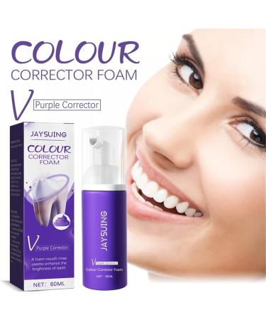 Purple Teeth Whitening Toothpaste 60ml - Brighten & Whiten Stained Teeth | Color Correction for Smoking & Yellow Stains - Buy Online on GoSupps.com