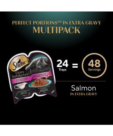 Sheba Gravy Indulgence Perfect Portions Adult Wet Cat Food Salmon Entr e in Extra Gravy 75g Tray (24 Pack) - Buy Online on GoSupps.com