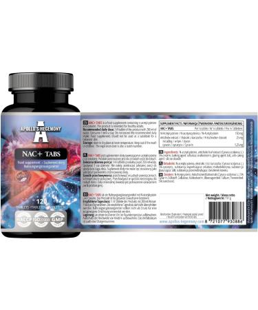 APOLLO S HEGEMONY NAC+ 150 mg | Vegan N-Acetyl L-Cysteine & Artichoke Extract | 120 Tablets | Detox & Liver Health Support | International Shipping Available - Buy Online on GoSupps.com