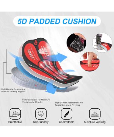 X-Tiger Men's Long Bicycle Pants with 5D Seat Cushion - Breathable Fast-Drying Cycling Pants with 3 Pockets - XL Black - Buy Online on GoSupps.com