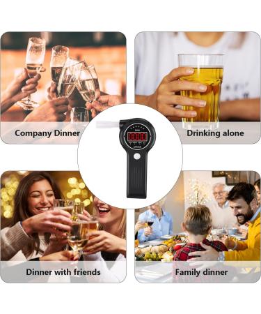 LAMJAD D600 Professional Breathalyzer with 10 Mouthpieces - Portable Alcohol Tester with Alarm Light and LED Display for Personal and Professional Use - Buy Online on GoSupps.com