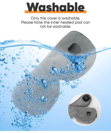 Heated Eye Mask for Dry Eyes & Blepharitis | Cordless Washable Compress | Perfect Gift (Grey - Buy Online on GoSupps.com