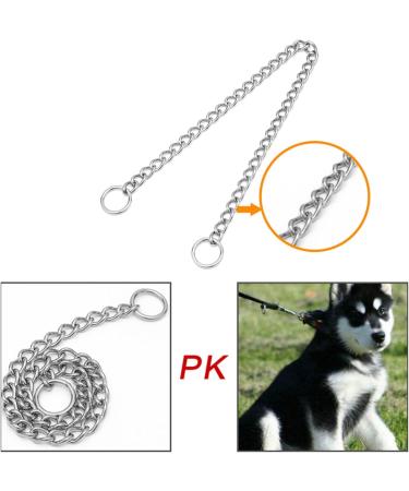 BAIYSFFG Metal Choke Chain for Dog Dog Choker Silver Plating No Pull Pet Collar Chain for Medium Dogs Training Walking (55cm) - Buy Online on GoSupps.com