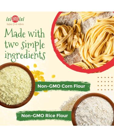isiBisi Gluten Free Fettuccine Pasta - Organic Italian Noodles | Vegan & Non GMO | Rice & Corn Flour | Made in Italy - 1 Pack - Buy Online on GoSupps.com