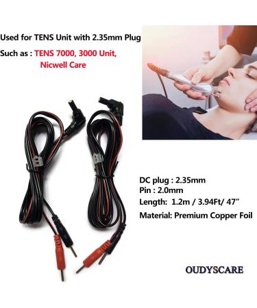 Buy TENS Unit Replacement Lead Wires - Compatible with TENS 7000 & Nicwell Care (2 Pieces) - Fast International Shipping - Buy Online on GoSupps.com