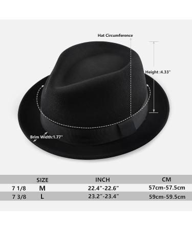 AKIO&AQUIRAX Australian Wool Fedora Hat - Classic Felt Vintage Style - Buy Online on GoSupps.com