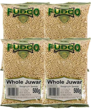 Fudco Whole Juwar | 500G | Sorghum Whole | Whole Sorghum Millet | Whole Grains | High Protein | Cholam | Millet Grains | Indian Origin | Each 500g | Pack Of 4 - Buy Online on GoSupps.com