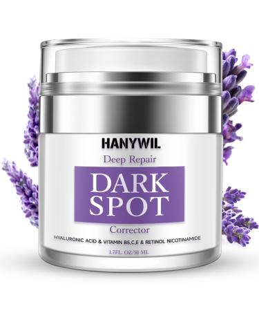 HANYWIL Dark Spot Remover for Face & Body Remedy for Dark Spots with Natural Ingredients Dark Spot Corrector Cream and Serum for Skin Care Treats Freckles Melasma Sun Spots Women & Men 1.7 Fl Oz 1.7 Fl Oz (Pack of 1)