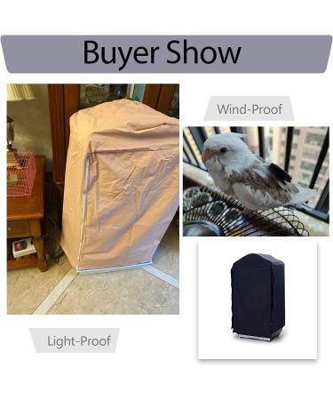 Bonaweite Blackout Birdcage Cover for Parrot Cage - Windproof & Light-Proof Pet Sleep Shade, Grey - Buy Online on GoSupps.com