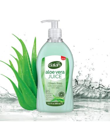 Dalan Aloe Vera Juice Cream Ultra Moisturizing Liquid Hand Soap for Dry and Fresh Hands Feeling Clean and Soft (13.5 Fl Oz / 400 mL (Pack of 3)) 13.5 Fl Oz (Pack of 3) - Buy Online on GoSupps.com