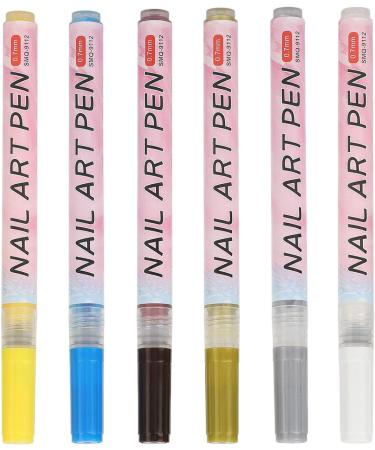 12 Colors Nail Art Pens Set Quick Dry Portable Long Lasting Nail Painting Drawing Pens for Details Lines - Buy Online on GoSupps.com