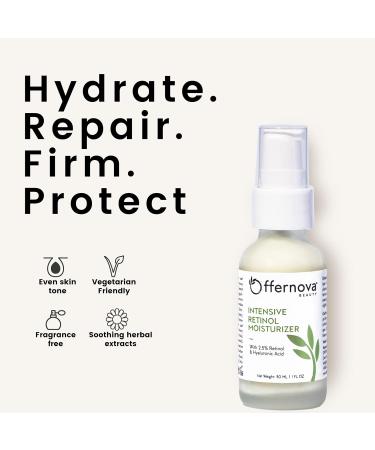 Intensive Retinol Moisturizer - Deep Hydration Night Cream | 2.5% Vitamin A Hyaluronic Acid & Vitamin E - Anti-Aging & Hydrating Cream for All Skin Types - Buy Online on GoSupps.com