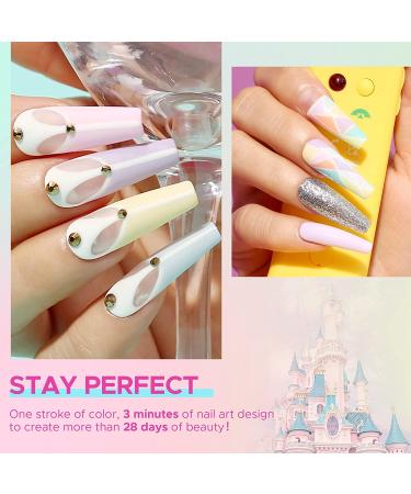 Spring Summer Pastel Gel Nail Polish Kit - 20 Trend Colors + Top & Base Coat - MEFA Macaron Series for Women - Buy Online on GoSupps.com