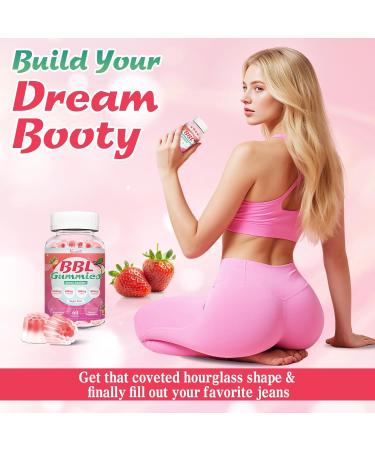 BBL Booty Gummies for Women Sculpt Lift & Firm Glutes Creatine Monohydrate Vitamins & Herbal BBL Blend - Boost Curves Energy & Workout Recovery Vegan Non-GMO 60 Cts 60 Count (Pack of 1) - Buy Online on GoSupps.com