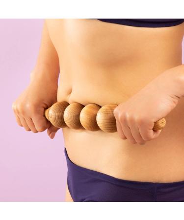 Ribnican Anti-Cellulite Massage Ball Roller - 39.9cm Wooden Massager for Pain Relief & Body Care - Buy Online on GoSupps.com