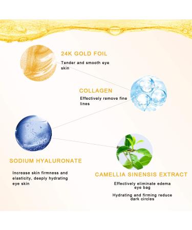 CareforYou Under Eye Mask 24K Gold Collagen Under Eye Patches Eye Pads for Puffy Eyes Bags Dark Circles Eye Gel Treatment Masks Anti Wrinkle Moisturizing Improves Elasticity (24K Gold-30 Pairs) - Buy Online on GoSupps.com