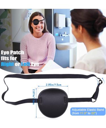 Fezog 4PCS Adjustable Eye Patches for Adults & Kids | Amblyopia Lazy Eye Treatment | Right & Left Eye Black Patches - Buy Online on GoSupps.com