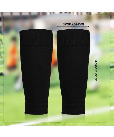TSHAOUN Kids Football Socks - 2 Pairs Elastic & Breathable Sports Socks for Boys & Girls (130-150cm Up to 35cm Calf Circumference) - Black - Buy Online on GoSupps.com