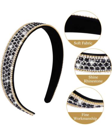 WLLHYF Rhinestone Headband Jeweled Bling Beaded Wide Hair Band Wedding Birthday Headpiece Silver Sparkly Sequin Crystal Hairband Halloween Day Glitter Sparkle Bridal Dress Easter Party Women Girl - Buy Online on GoSupps.com