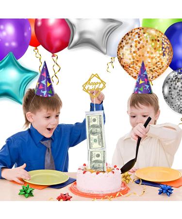 Money Cake Box for Cash Gift | Surprise Cake Popping Stand with Money Roll Holder | Birthday Party Decoration (20 Transparent Bags) - Buy Online on GoSupps.com