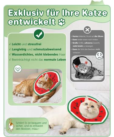 Supet Rewrise Cat Adjustable Recovery Collar - Watermelon Size S (14-23cm) - Post-Surgery & Injury Protection for Cats - Buy Online on GoSupps.com