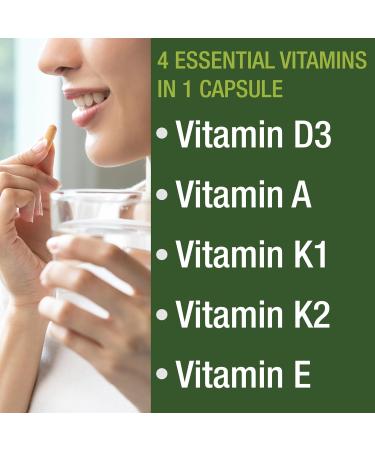 Peak Performance Vitamins D 5 000 iu + A + K + E All in 1 Easy to Swallow Vegan Capsule. ADK Vitamin Supplement with E D3 K2. Essential Vitamins for Mood Immune Bone Vision Heart - Buy Online on GoSupps.com